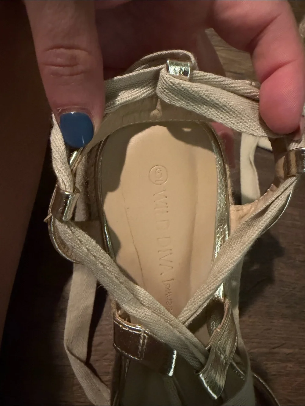 Lace Up Espadrille Wedge